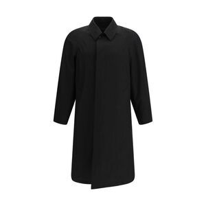 Prada Men Single-Breasted Coat With Long Sleeves